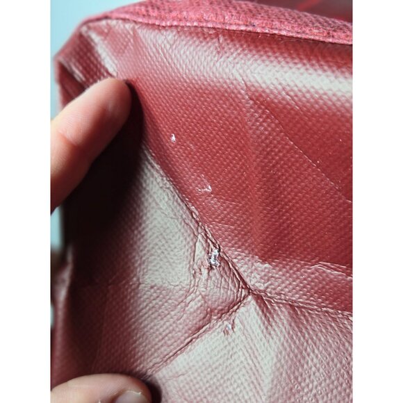 Lululemon Reusable Red Ombre Tote Bag Eco-Friendly Shopping Bag 16" - Picture 4 of 8